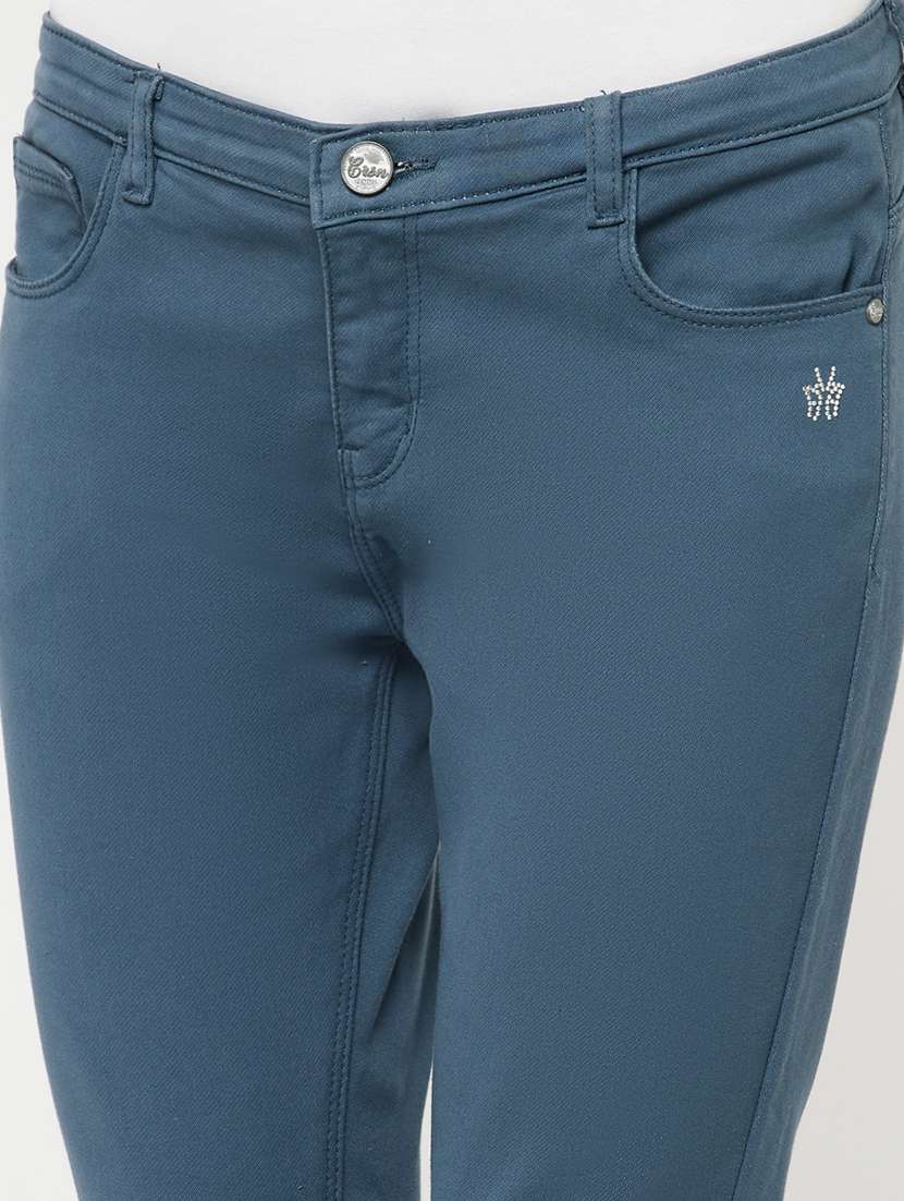 women's plain slim fit jeans - 18355358 - Standard Image - 4