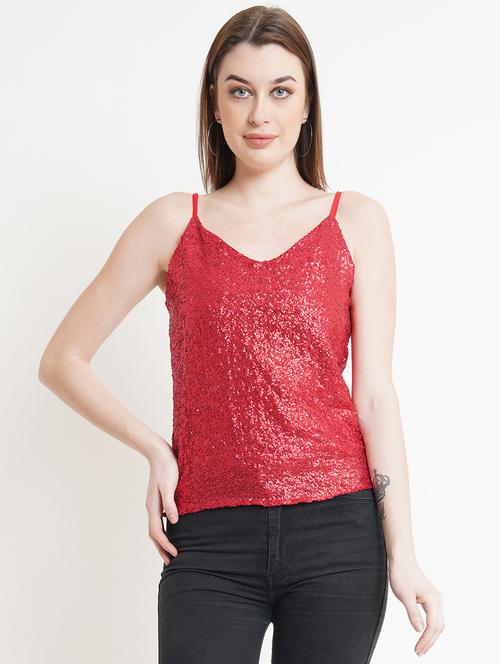 women's straight v neck top - 18355845 - Standard Image - 0
