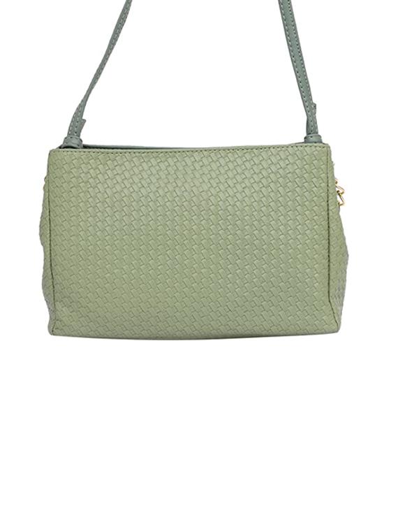 green textured regular sling bag - 18355916 -  Standard Image - 1