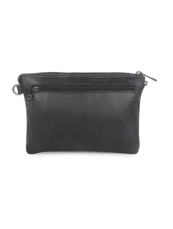 black solid regular sling bag - 18355930 -  Standard Image - 1