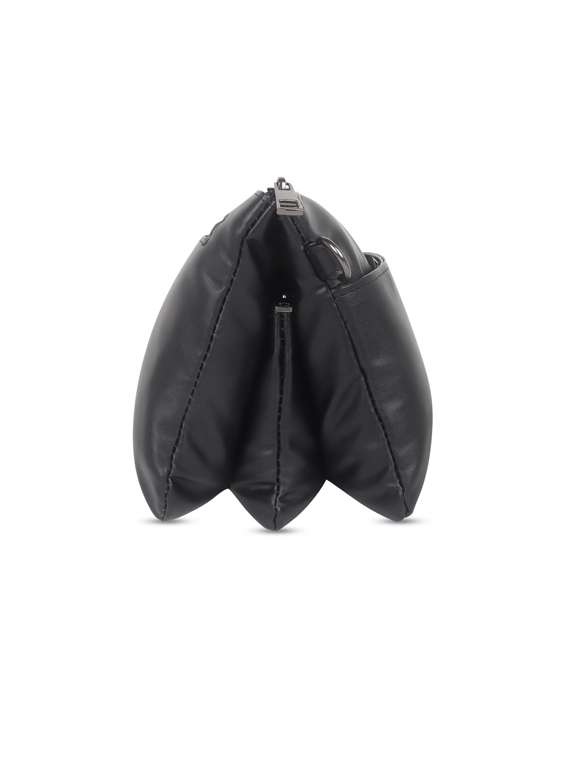 black solid regular sling bag - 18355930 -  Standard Image - 4