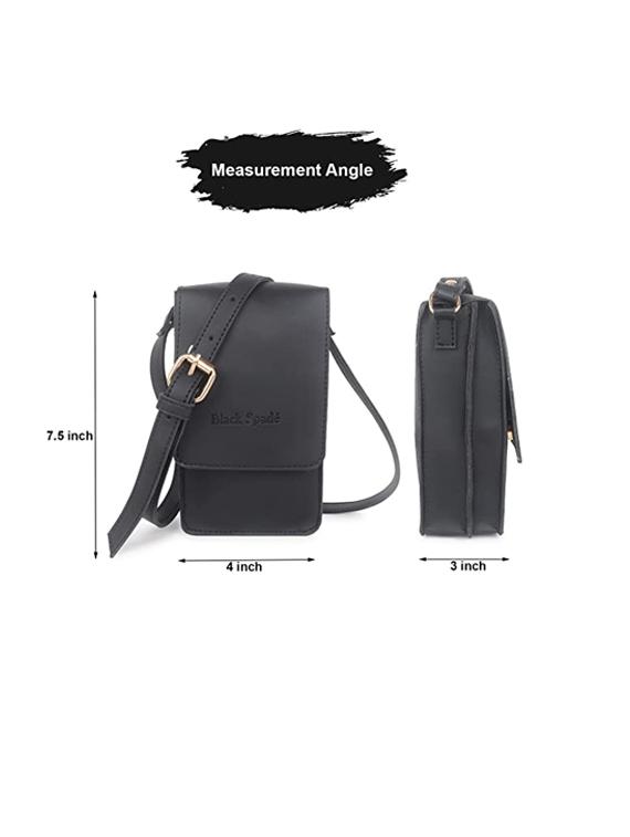 black solid regular sling bag - 18355956 -  Standard Image - 1