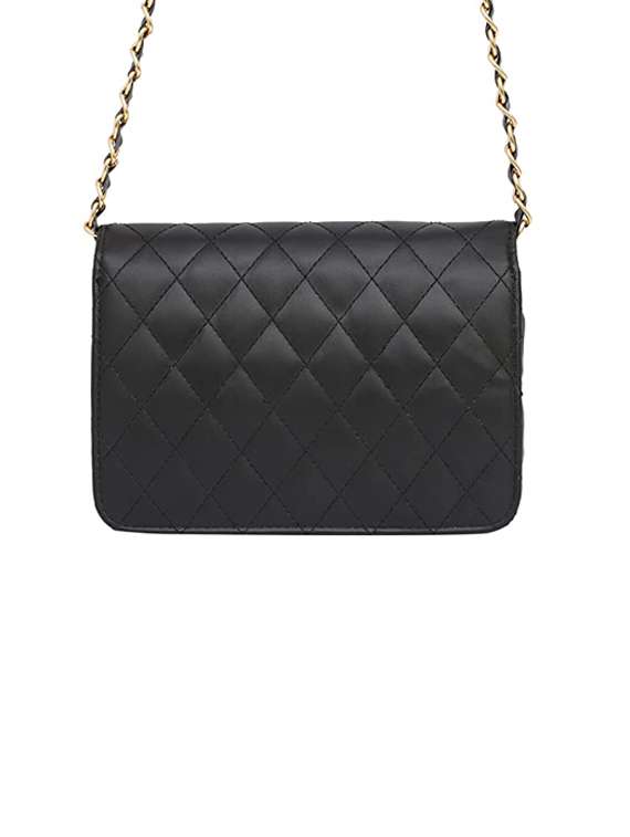 black textured regular sling bag - 18355964 - Standard Image - 1