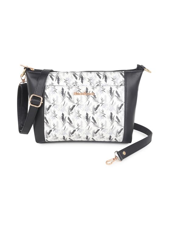 black printed regular sling bag - 18355973 - Zoom Image - 0