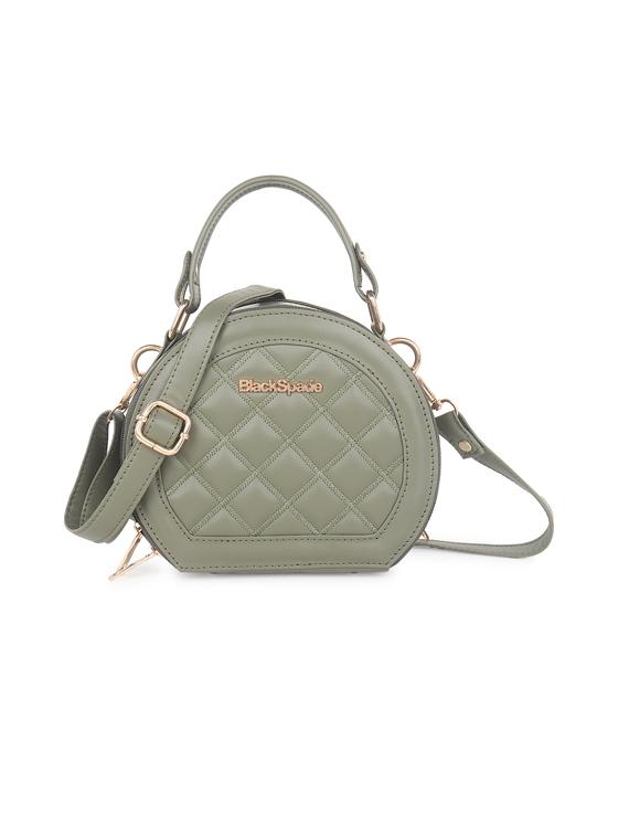 green textured regular sling bag - 18355976 -  Zoom Image - 0