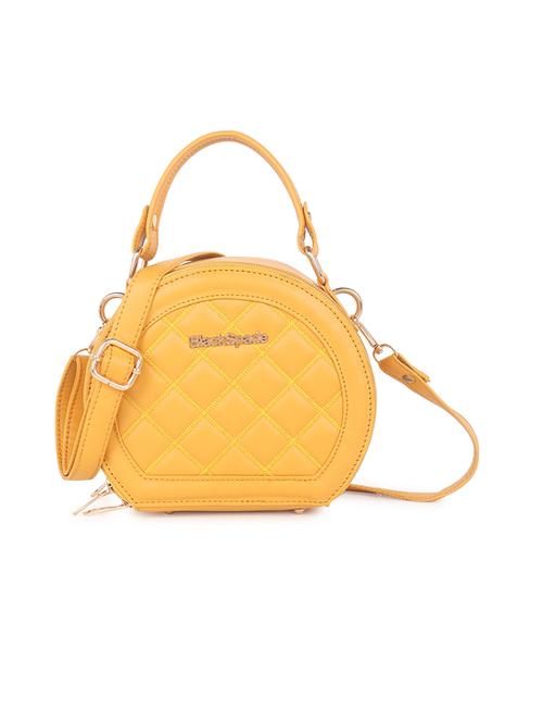 yellow textured regular sling bag - 18355978 -  Standard Image - 0