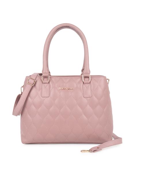 pink textured regular handbag - 18356027 - Standard Image - 0
