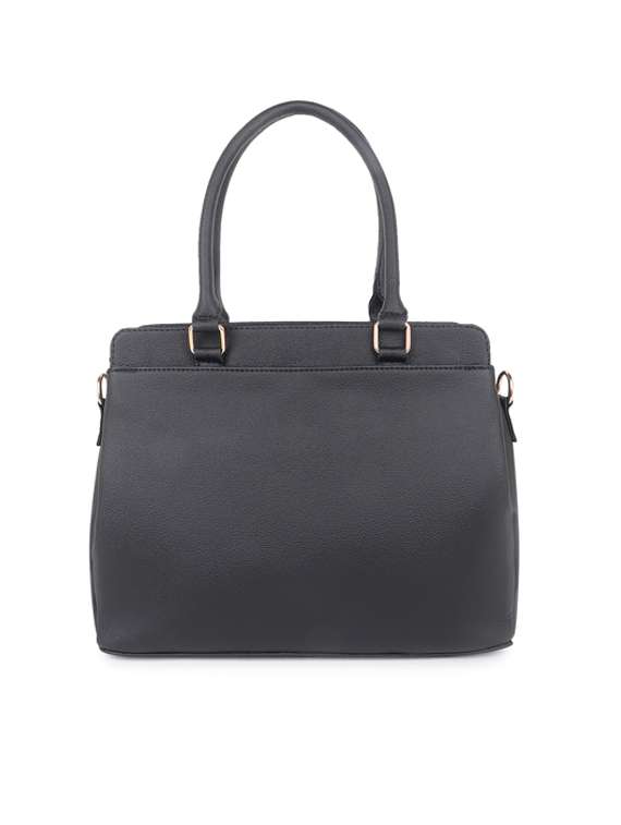 black textured regular handbag - 18356029 -  Standard Image - 1