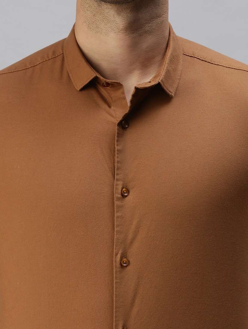 mens solid casual shirt - 18356044 -  Standard Image - 4