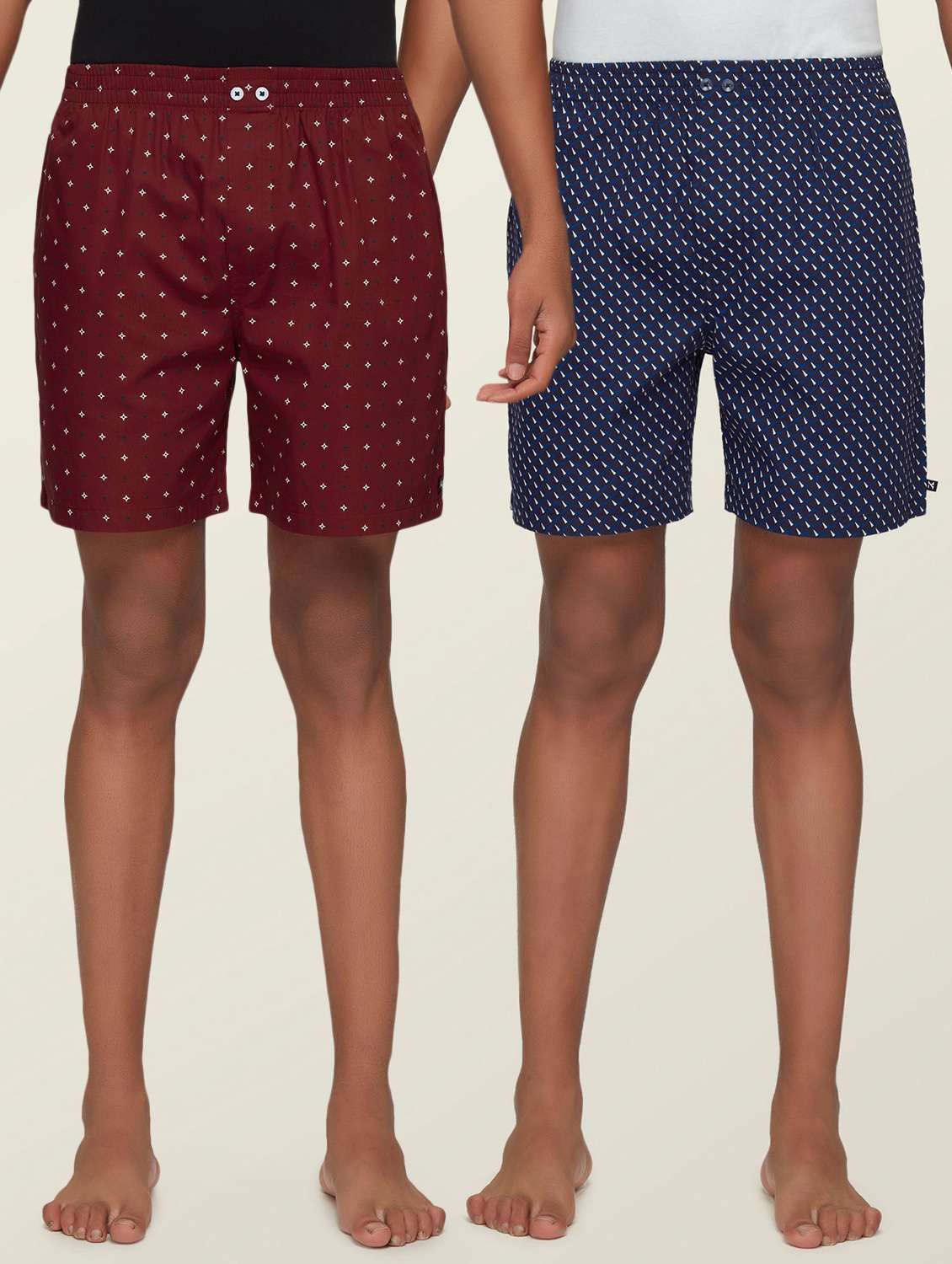 Set Of 2 Printed Cotton Boxer