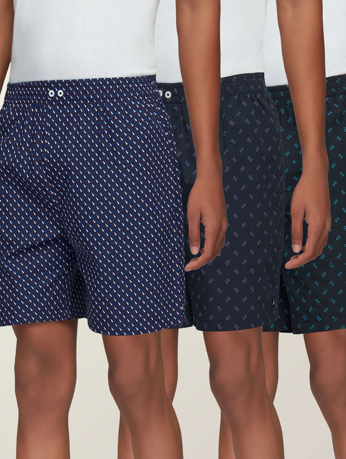 set of 3 printed cotton boxer