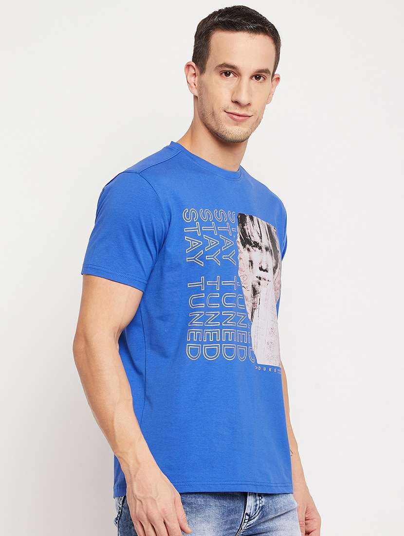 blue front print t-shirt - 18356852 -  Standard Image - 1