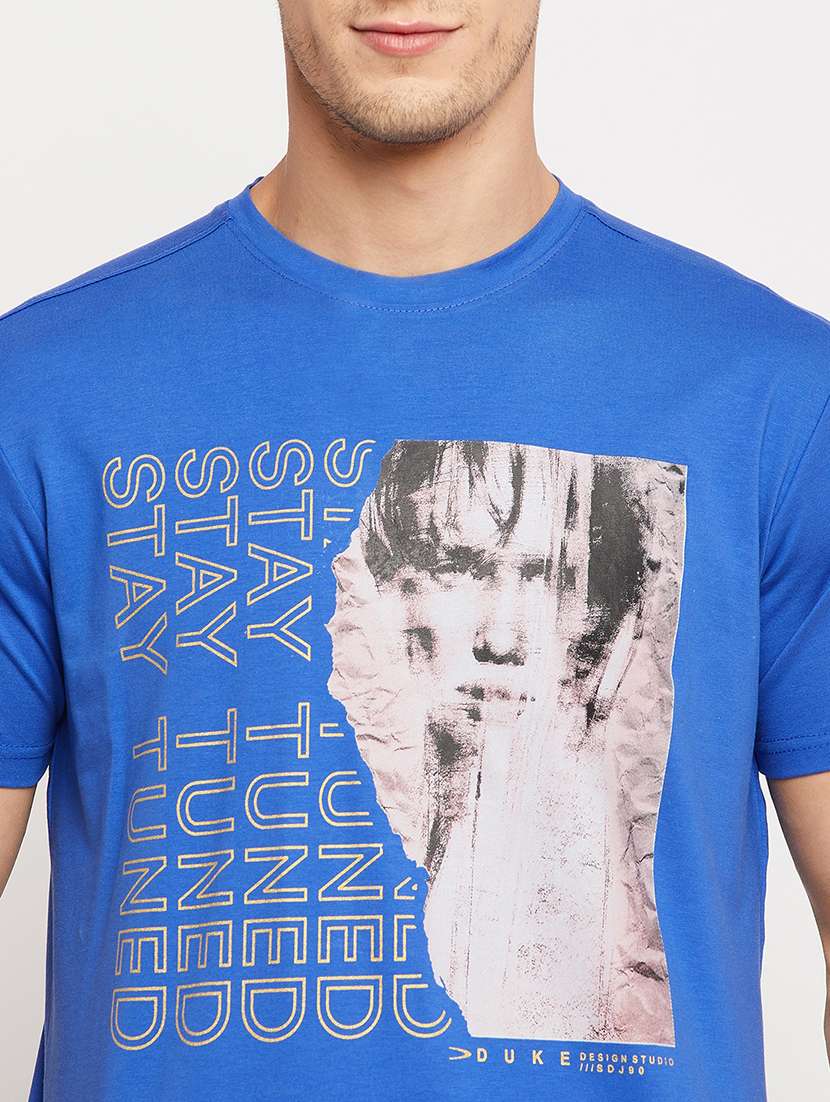 blue front print t-shirt - 18356852 -  Standard Image - 4