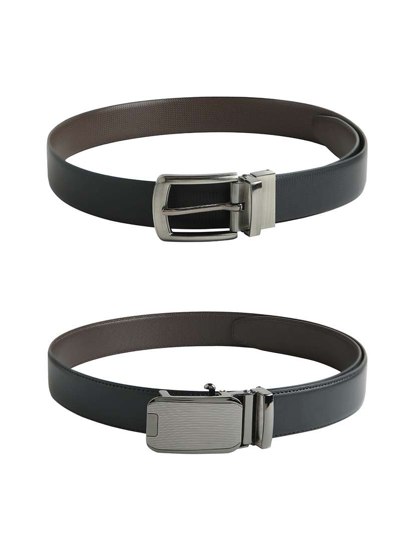 set of 2 leatherette belt 