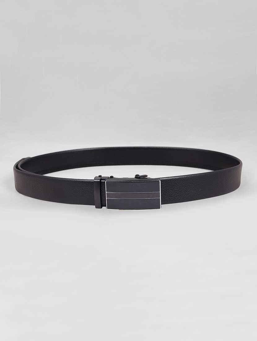 black leatherette belt