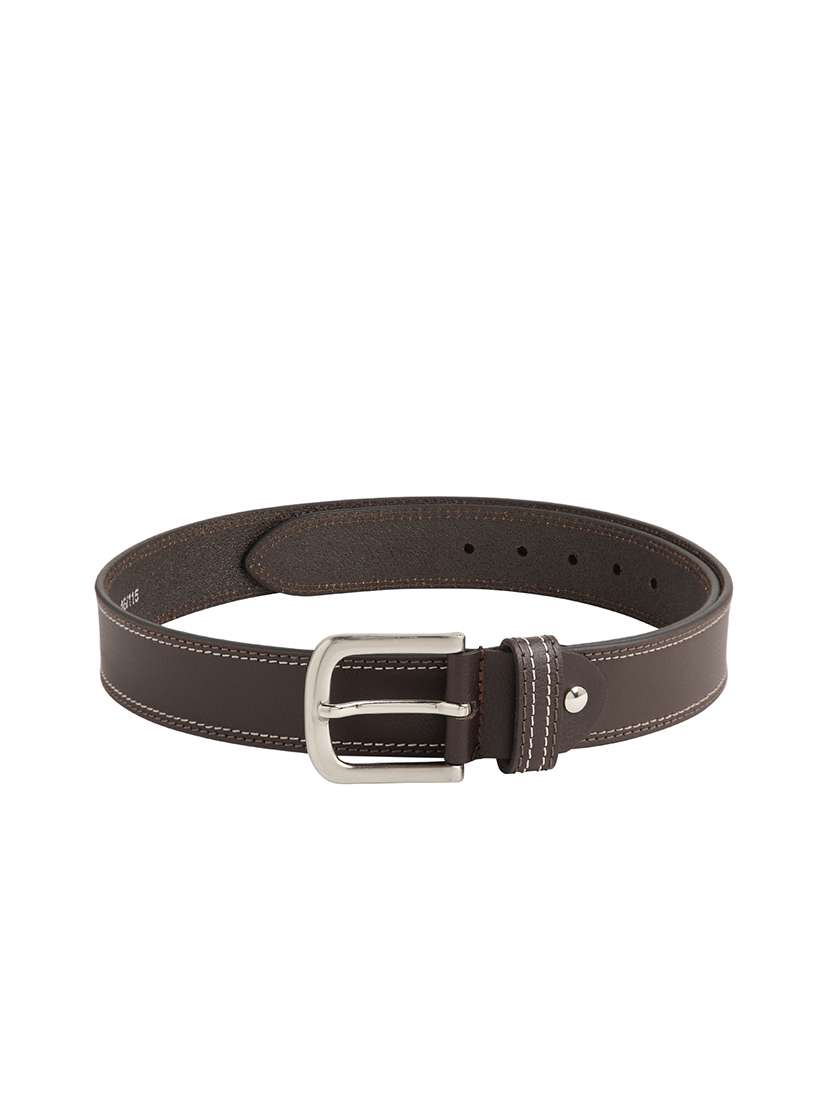 brown leather belt
