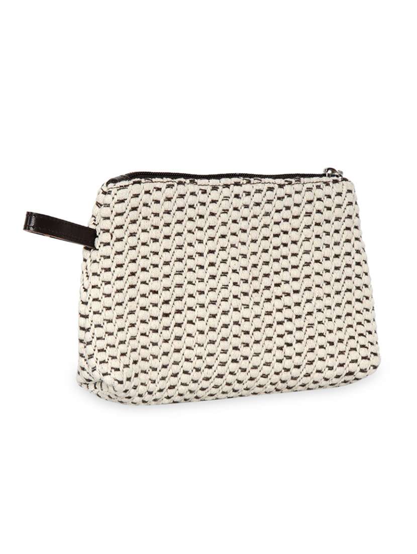 natural embroidered regular pouch - 18358699 -  Standard Image - 4