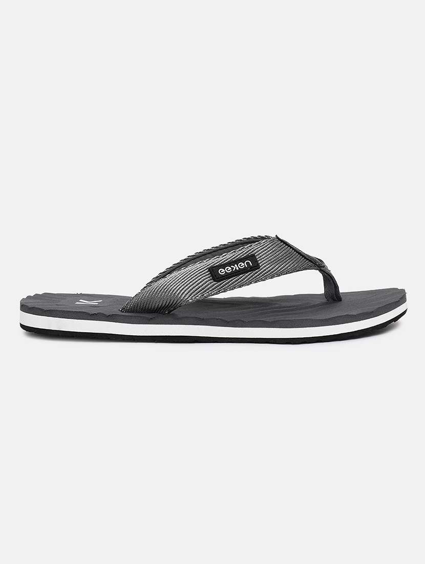 grey rubber slip on flip flops - 18358717 -  Standard Image - 1