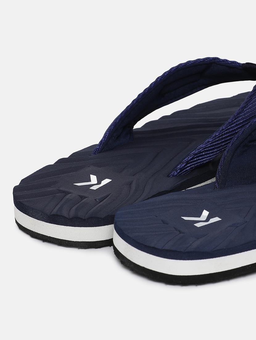 navy rubber slip on flip flops - 18358718 - Standard Image - 4