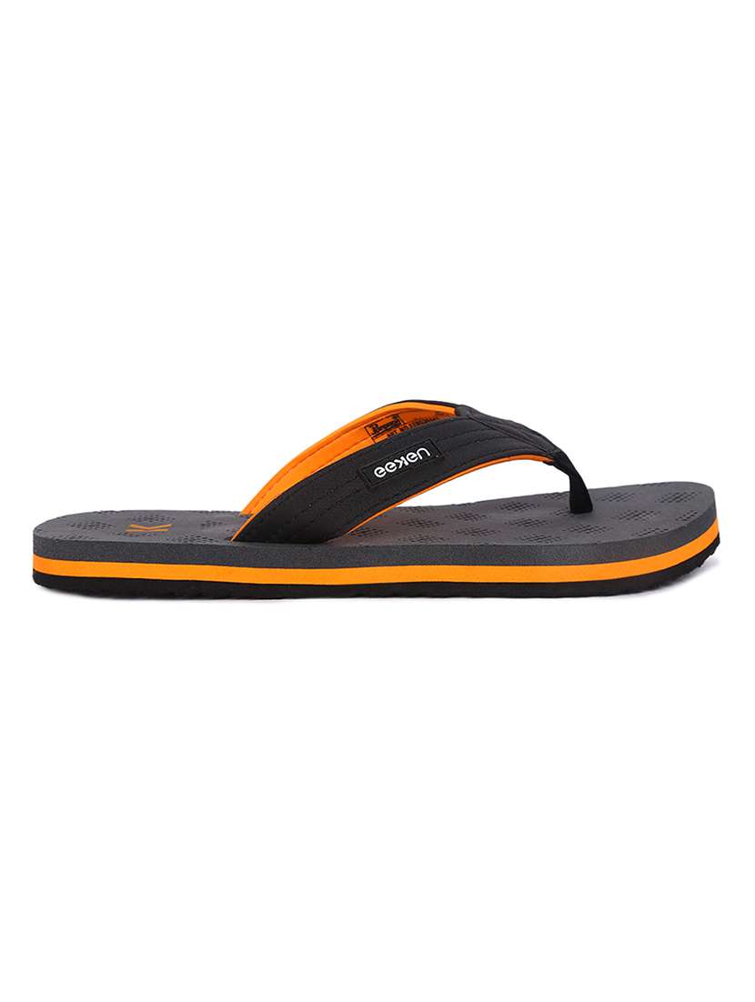multi colored rubber slip on flip flops - 18358719 -  Standard Image - 1