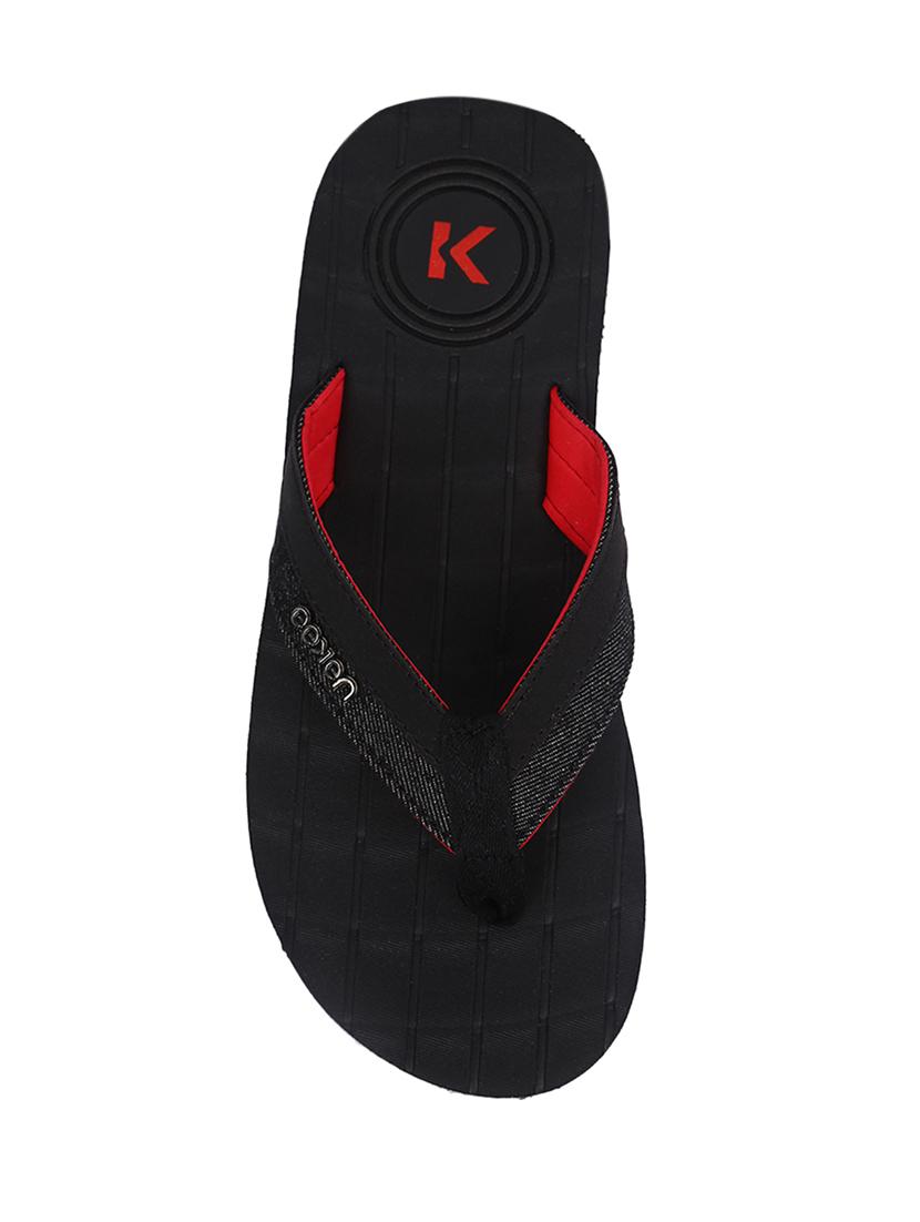 black rubber slip on flip flops - 18358720 - Standard Image - 4