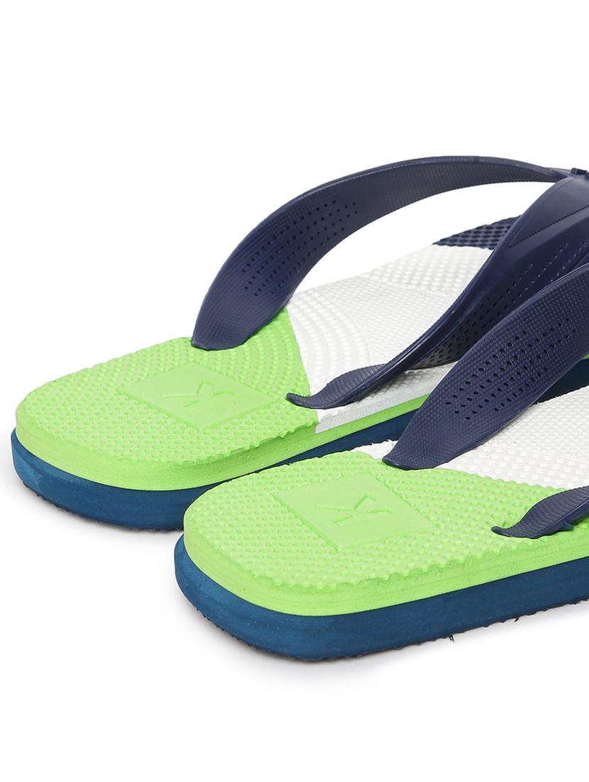 navy rubber slip on flip flops - 18358721 - Standard Image - 4