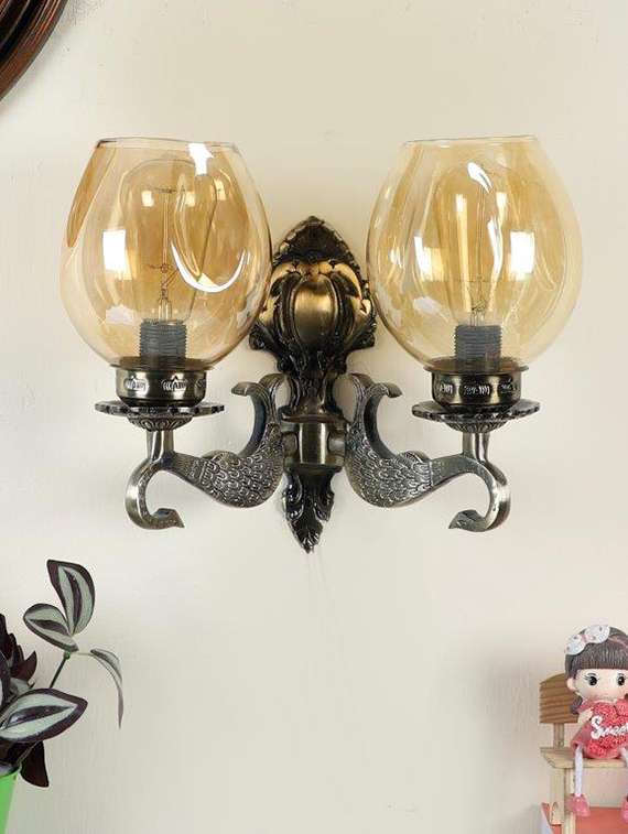 ubiquitous antique brass aluminium wall light