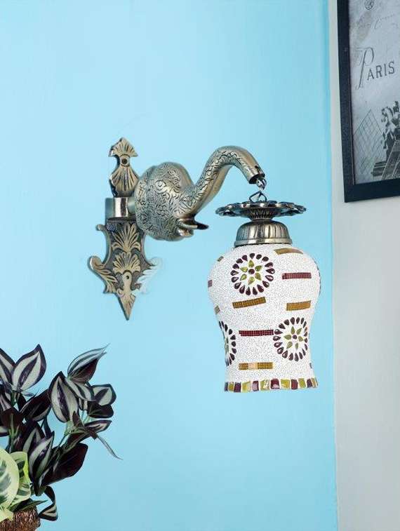 nordic antique aluminium wall light