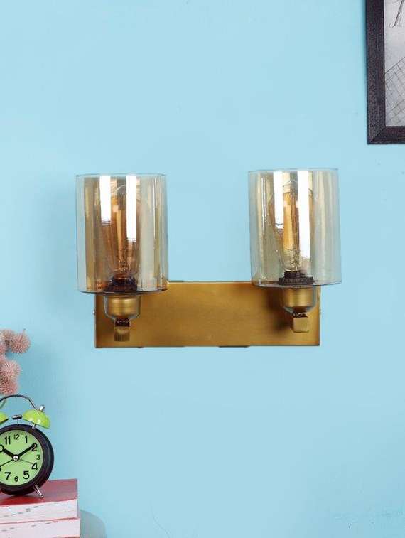lavish antique gold iron wall light