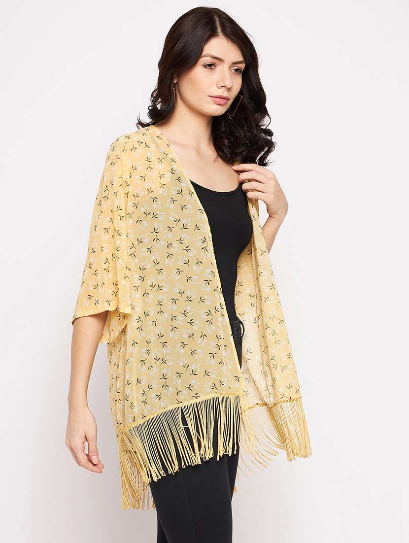 three querter sleeve floral regular shrug - 18359180 -  Standard Image - 1
