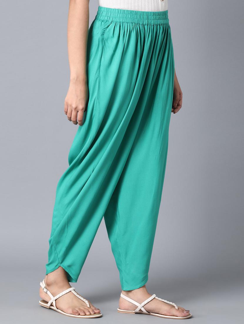 sea green cotton regular salwar - 18359343 -  Standard Image - 1