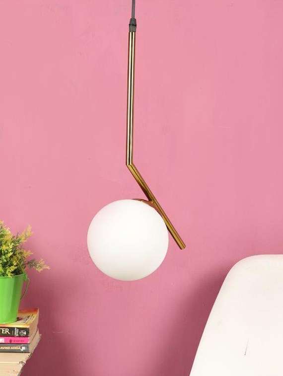 highlighted gold iron hanging lights - bulb not included