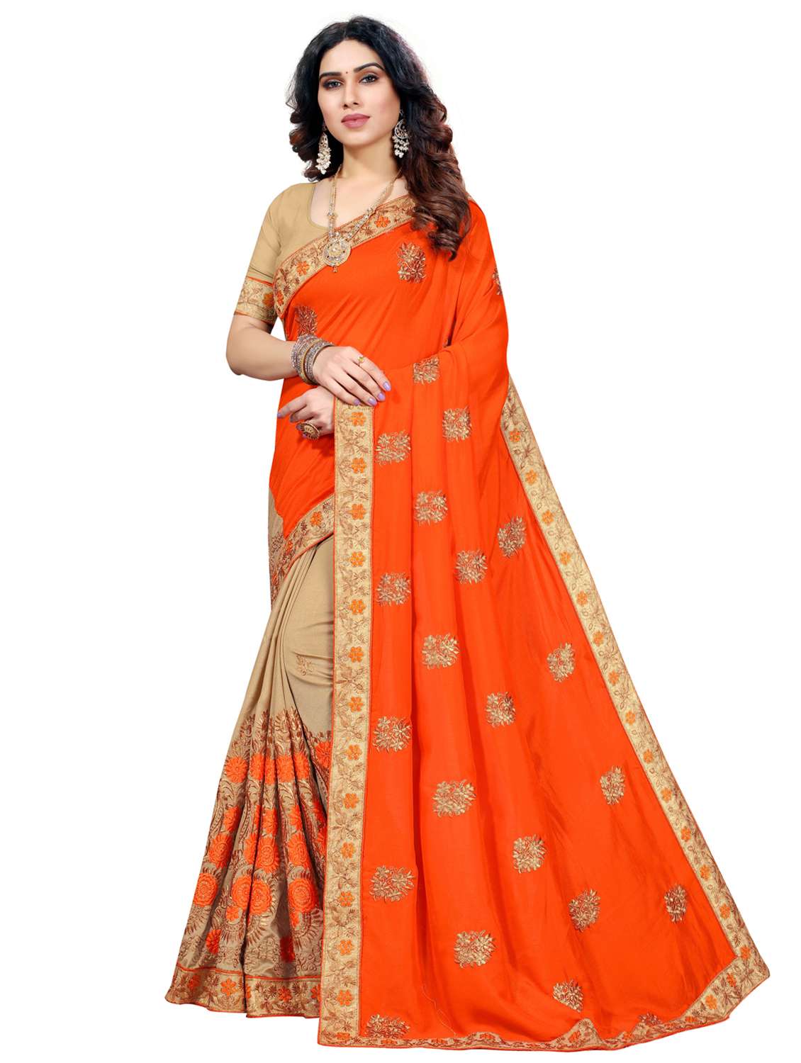 women's embroidered saree