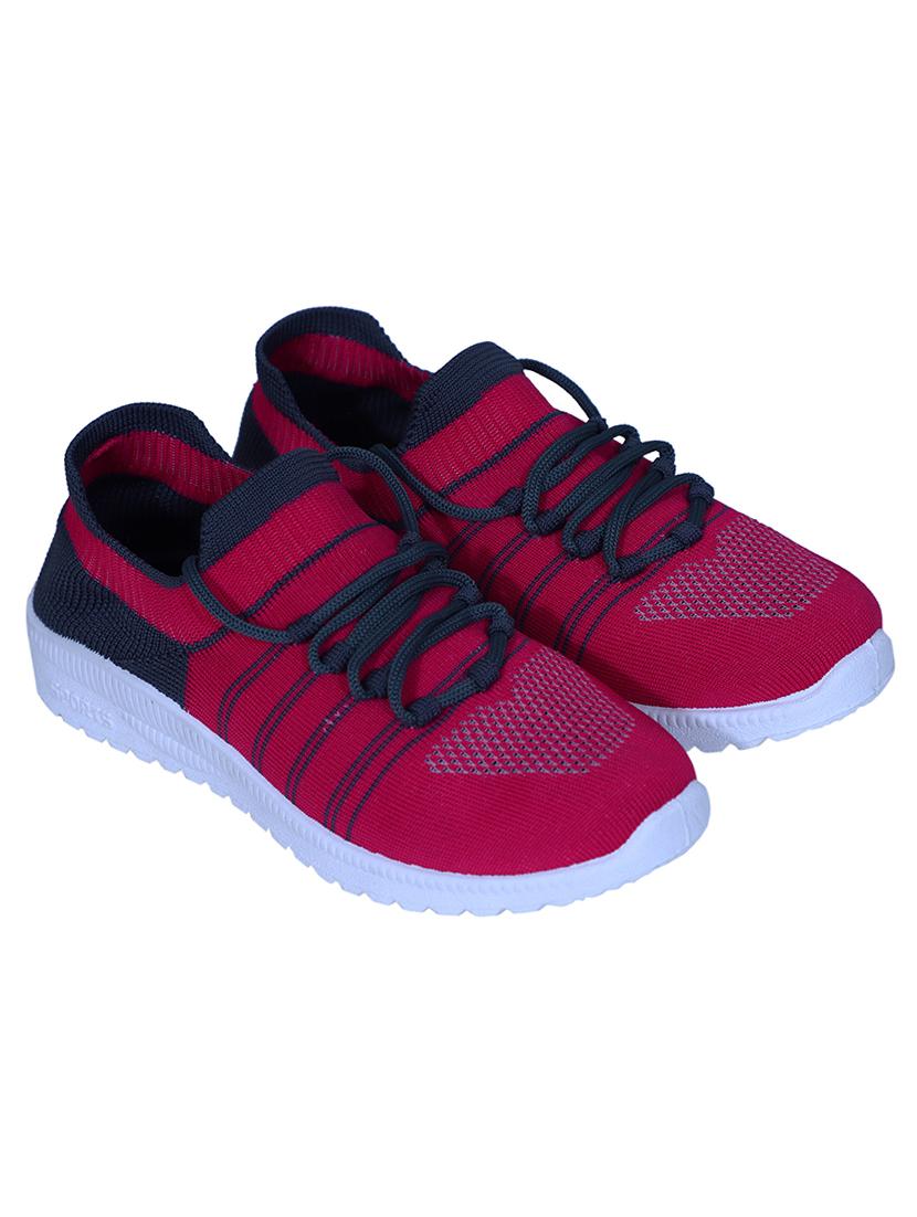 red lace up sports shoe - 18360596 - Standard Image - 1