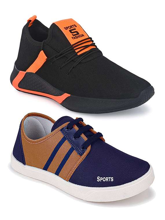 pack of 2 lace up sport shoes