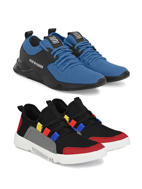pack of 2 lace up sport shoes