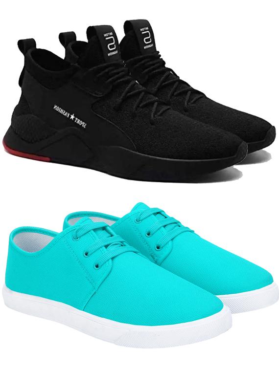 pack of 2 lace up sport shoes