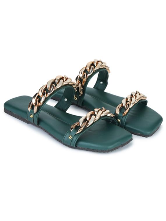 black synthetic slip on sandals - 18361530 -  Standard Image - 1
