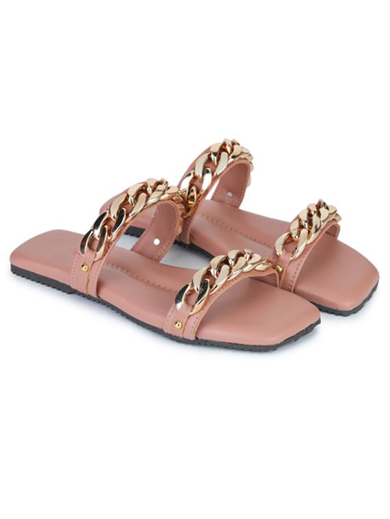 magenta synthetic slip on sandals - 18361532 -  Standard Image - 1
