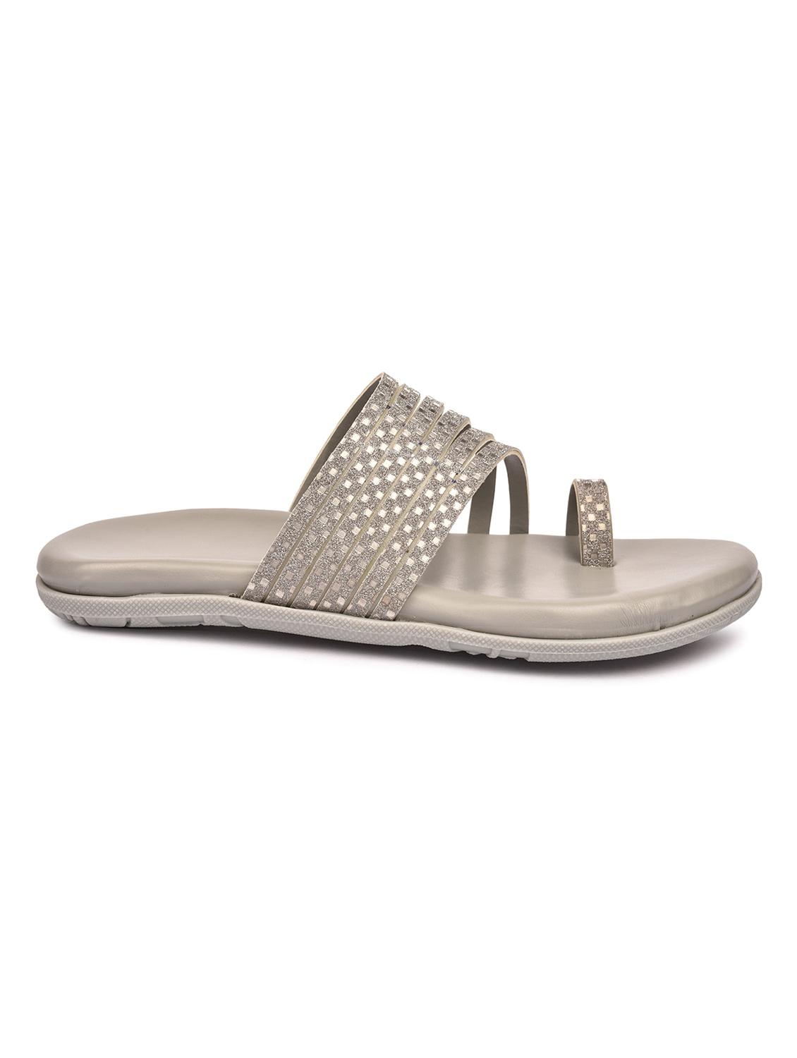 grey synthetic slip on sandals - 18362312 - Standard Image - 1