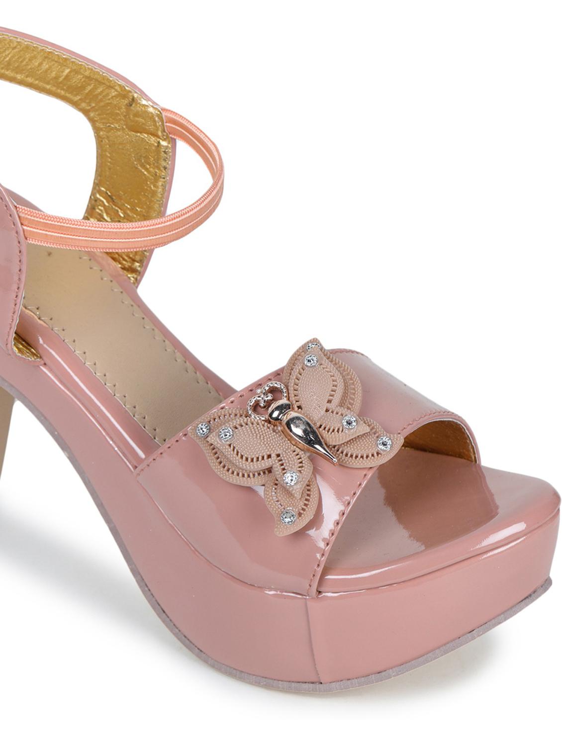 pink synthetic back strap sandals - 18362379 - Standard Image - 4