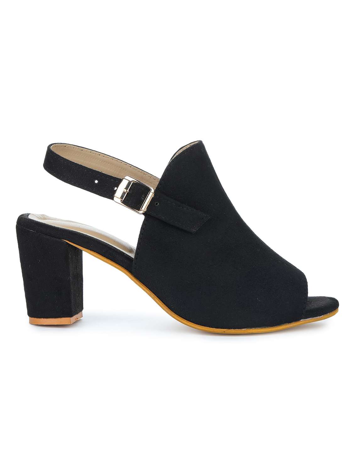 black synthetic sandals - 18362381 -  Standard Image - 1