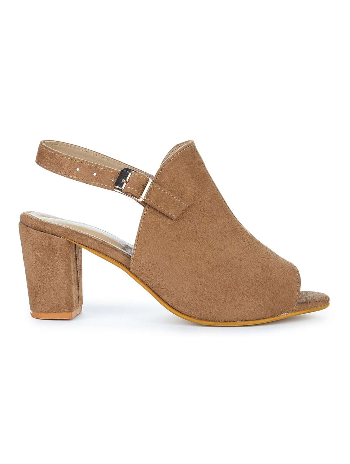 tan synthetic back strap sandals - 18362383 -  Standard Image - 1