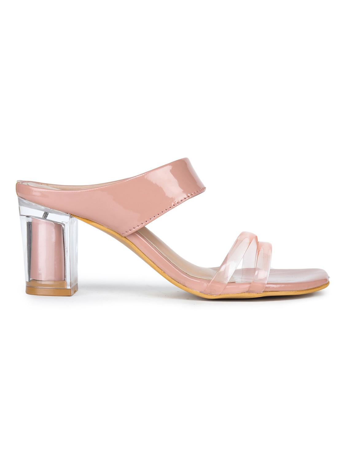 pink synthetic slip on sandals - 18362395 - Standard Image - 1