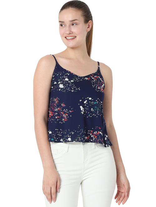 women's crop shoulder strap top - 18362827 - Standard Image - 0