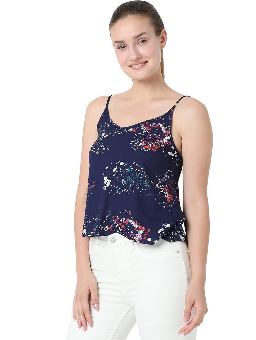 women's crop shoulder strap top - 18362827 - Standard Image - 1