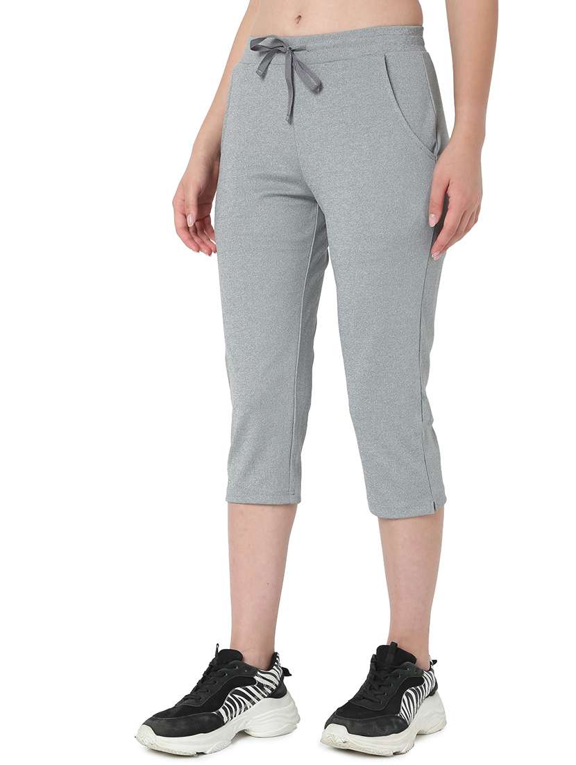 drawstring waist solid capri - 18362845 -  Standard Image - 1