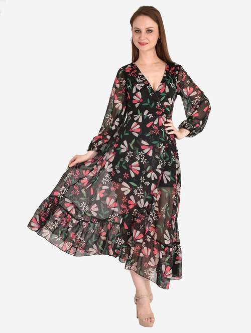 women's fit & flare floral dress - 18363203 - Standard Image - 0