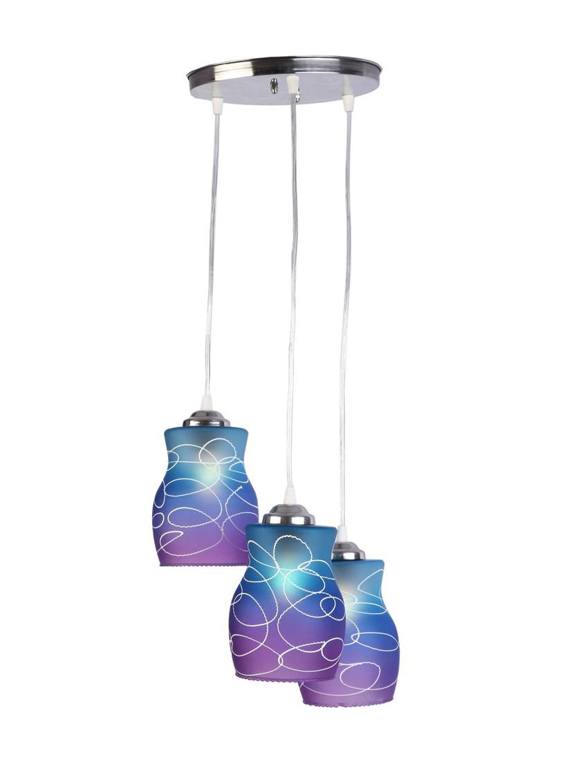 somil new design pendant hanging lamp, colorful glass shade with metal ceiling fitting fixture - 18363641 - Standard Image - 1