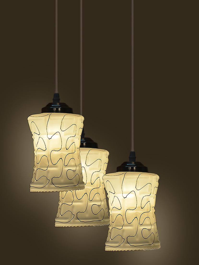 somil new design pendant hanging lamp, colorful glass shade with metal ceiling fitting fixture - 18363780 -  Standard Image - 1